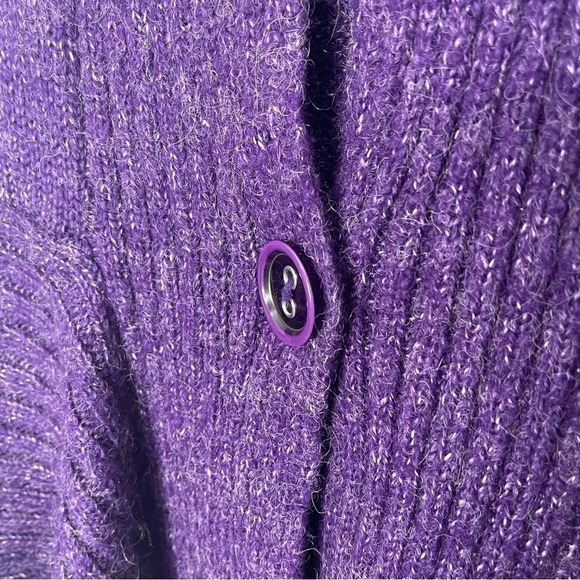 Alberto Makali Sleeveless Sweater Vest Medium - Purple Wool Blend with Waterfall - Picture 4 of 6